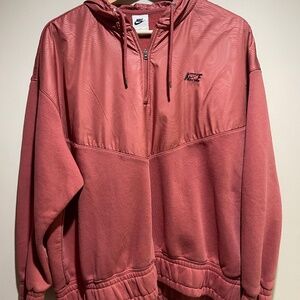 Nike 1/4 Zip Hooded Fleece/Windbreaker Sweatshirt